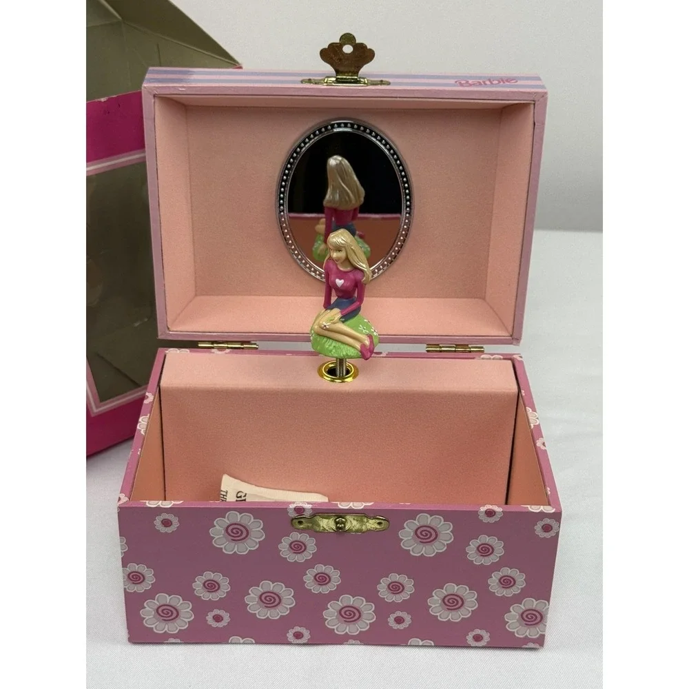 Vintage 1999 BARBIE MUSIC BOX MOTION FIGURINE & Jewelry Box by Mattel New RARE
